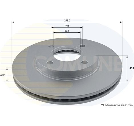 Disc frana - Comline-ADC1206V