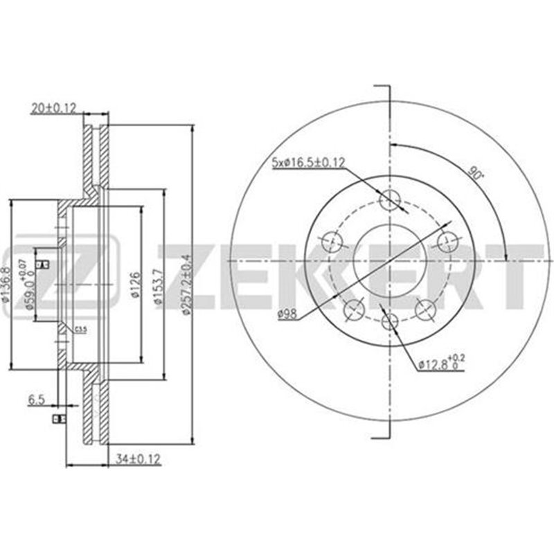 Disc frana - Comline-ADC1513V