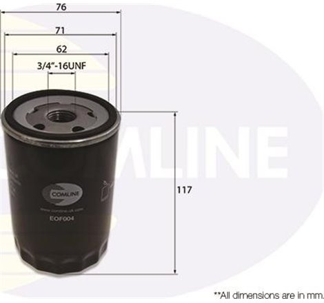 Filtru ulei - Comline-EOF004