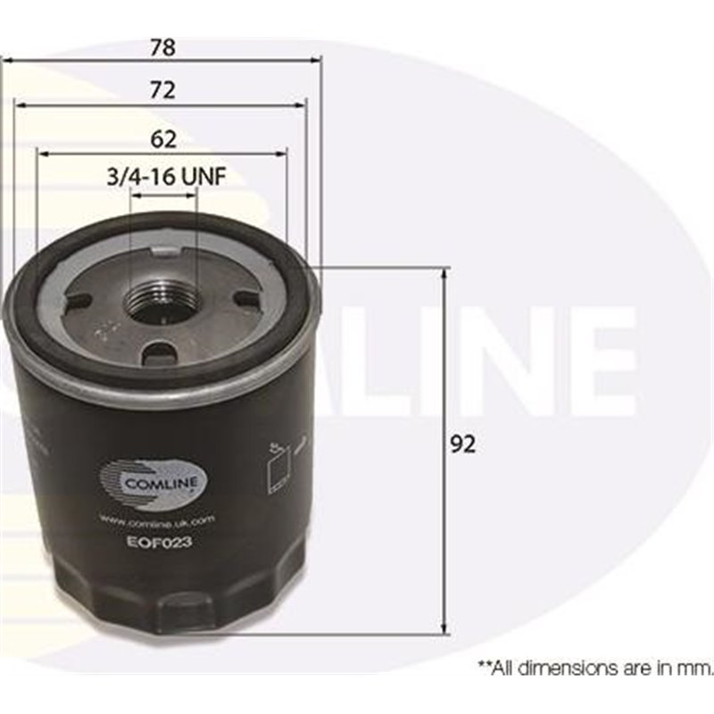 Filtru ulei - Comline-EOF023
