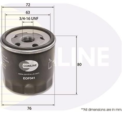 Filtru ulei - Comline-EOF041