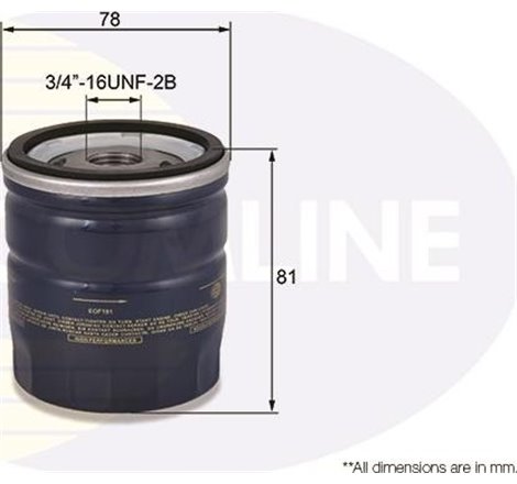 Filtru ulei - Comline-EOF181