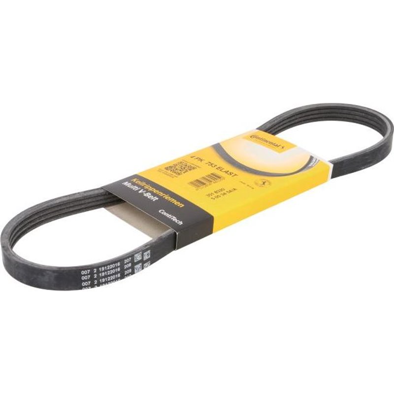 Curea transmisie cu caneluri - CONTINENTAL-4PK753ELAST