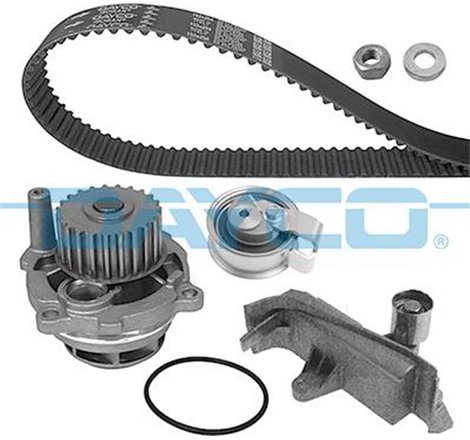 Set de distributie curea  intinzator  pompa de apa AUDI A4 B6. A4 B7. VW PASSAT B5.5 2.0 11.00-06.08 - Dayco-KTBWP3450