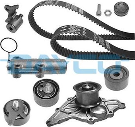 Set de distributie curea  intinzator  pompa de apa AUDI A4 B5. A4 B6. A4 B7. A6 C5. A8 D2. ALLROAD C5 2.5D 01.97-05.06 - Dayco-K