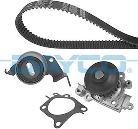 Set de distributie curea  intinzator  pompa de apa MITSUBISHI CARISMA. PAJERO PININ I. SPACE STAR 1.8 07.95-06.07 - Dayco-KTBWP6