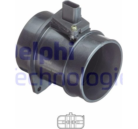 Debitmetru de aer 4 pin. modul FORD FOCUS C-MAX. FOCUS II 1.8D 07.04-09.12 - Delphi-AF10380-12B1