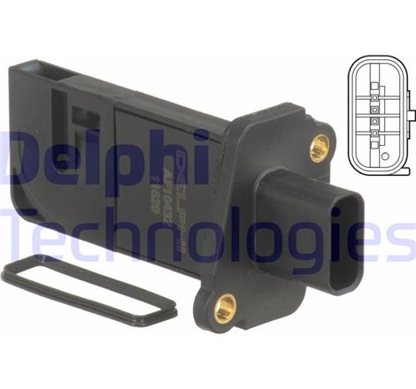 Debitmetru de aer 4 pin. cartus VOLVO S60 II. S80 II. V50. V60 I. V70 III. XC60 I. CITROEN JUMPER II. FORD B-MAX. ECOSPORT. FIES