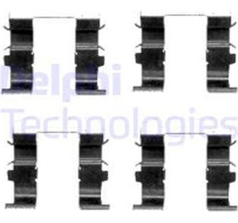 Kit montare placute frana Spate KIA SORENTO I 2.4-3.5 08.02-12.11 - Delphi-LX0418