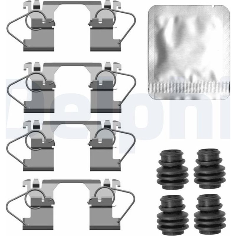 Kit montare placute frana Fata OPEL CROSSLAND X-CROSSLAND. SUZUKI SX4 S-CROSS. VITARA 1.0-1.6D 08.13- - Delphi-LX0744