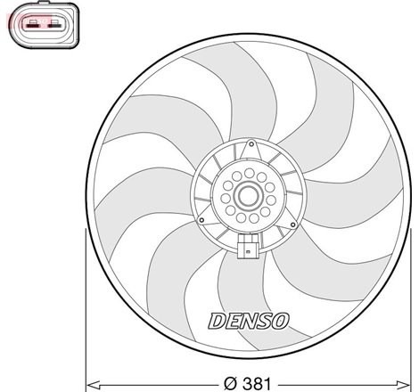 Ventilator radiator Stanga AUDI A6 ALLROAD C7. A6 C7. A7. Q3. Q5 1.4-3.0D 11.08-10.18 - Denso-DER02006