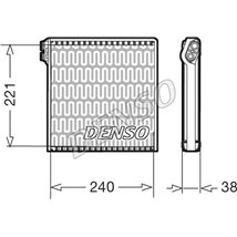Air conditioning evaporator FIAT DUCATO 2.0D-3.0D 07.06- - Denso-DEV09102