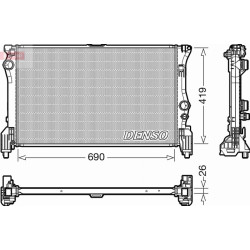Radiator motor MERCEDES V W447. VITO MIXTO DOUBLE CABIN. VITO TOURER W447. VITO W447 1.7D-2.0D-2.2D - Denso-DRM17112