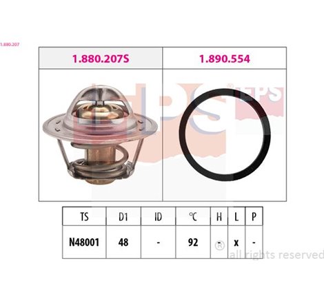 Termostat,lichid racire - EPS-1-880-207