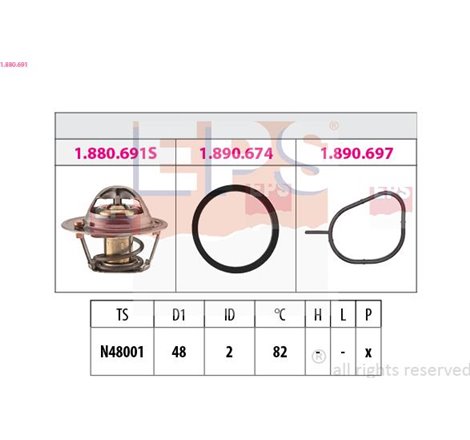 Termostat,lichid racire - EPS-1-880-691