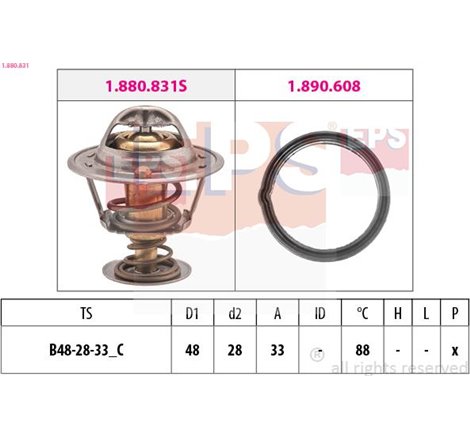 Termostat,lichid racire - EPS-1-880-831