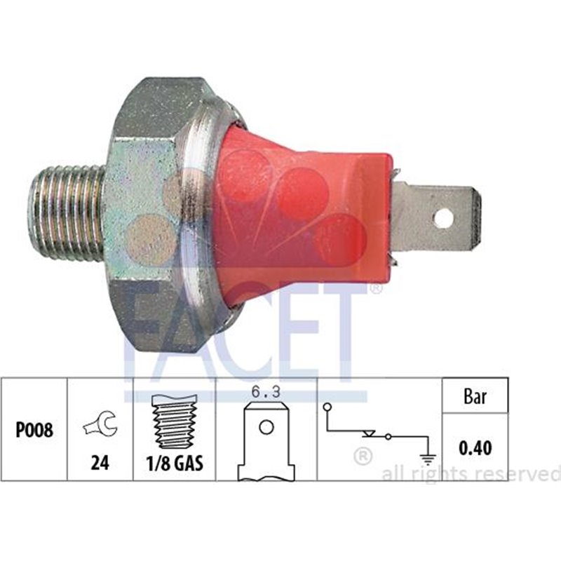 Senzor,presiune ulei - FACET-7.0017