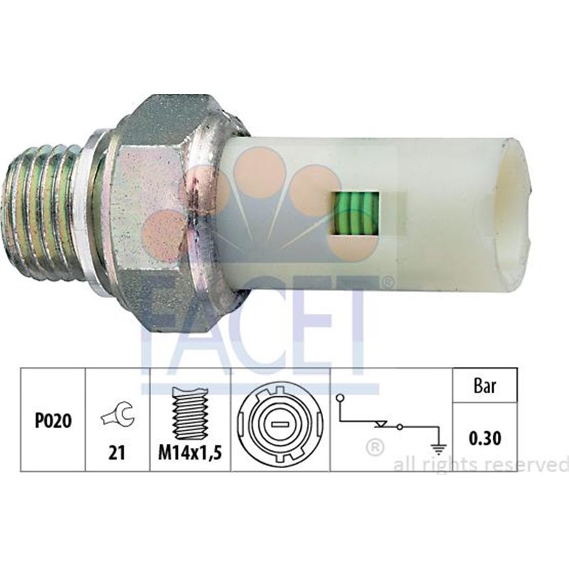 Senzor,presiune ulei - FACET-7.0076