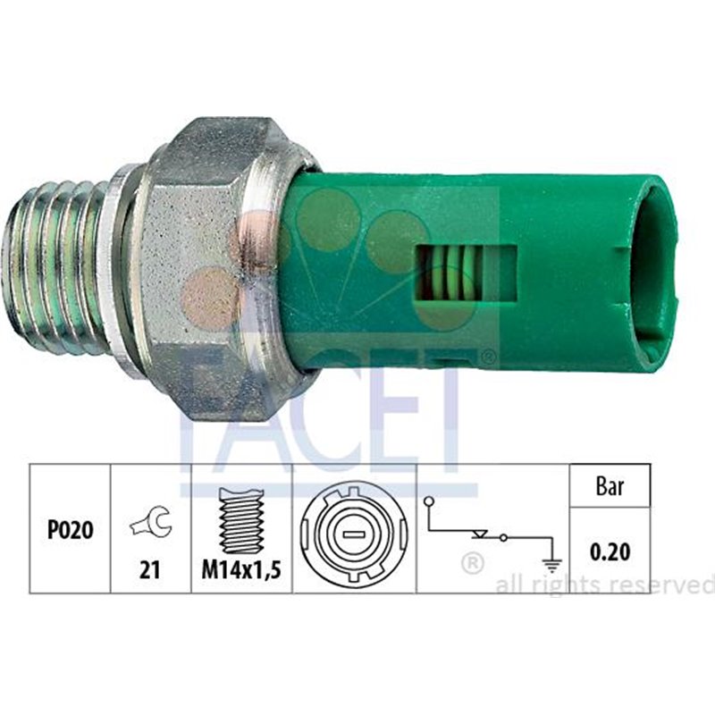 Senzor,presiune ulei - FACET-7.0131