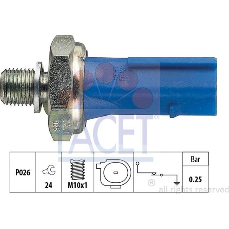 Senzor,presiune ulei - FACET-7.0133