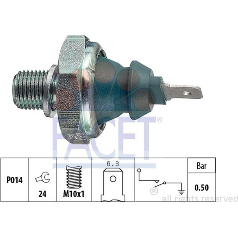 Senzor,presiune ulei - FACET-7.0138