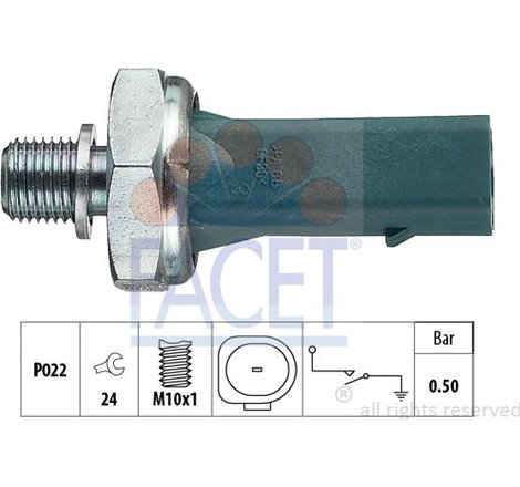 Senzor,presiune ulei - FACET-7.0139