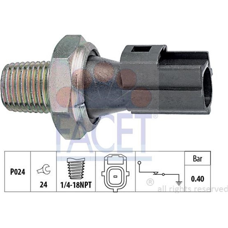 Senzor,presiune ulei - FACET-7.0145
