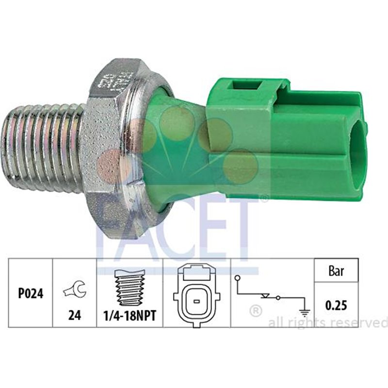 Senzor,presiune ulei - FACET-7.0146