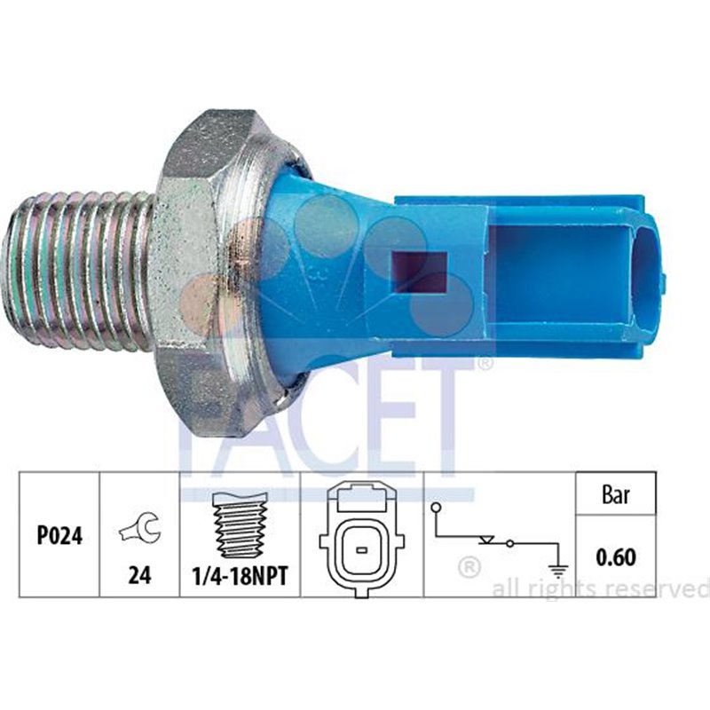 Senzor,presiune ulei - FACET-7.0147
