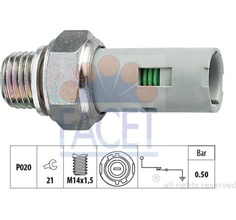 Senzor,presiune ulei - FACET-7.0151