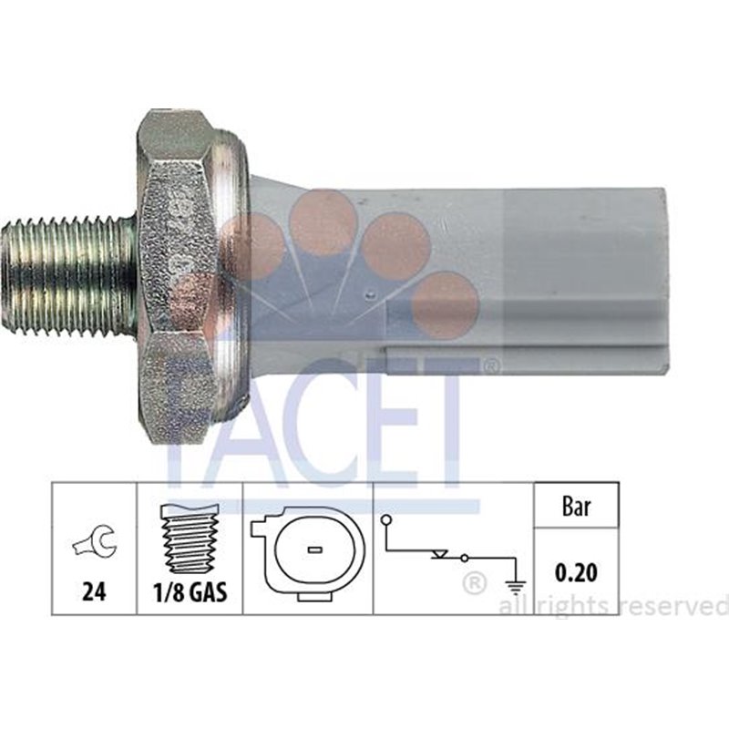Senzor,presiune ulei - FACET-7.0187