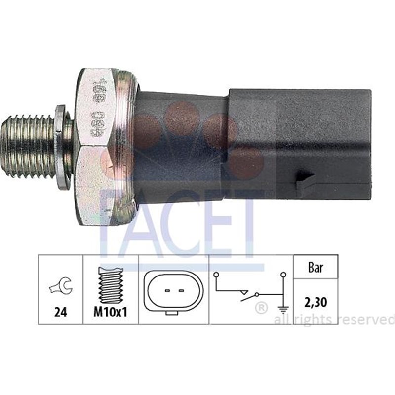 Senzor,presiune ulei - FACET-7.0190