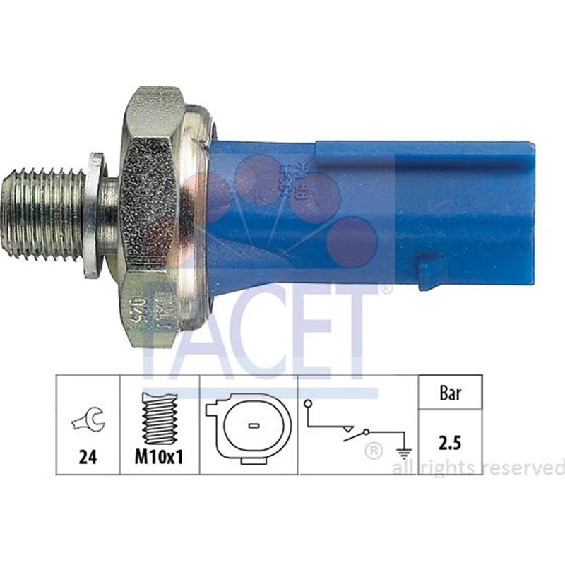 Senzor,presiune ulei - FACET-7.0192