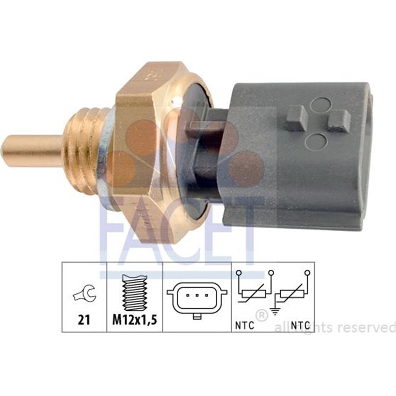 Senzor,temperatura lichid de racire - FACET-7.3365