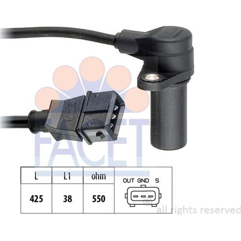 Senzor impulsuri, arbore cotit - FACET-9.0271