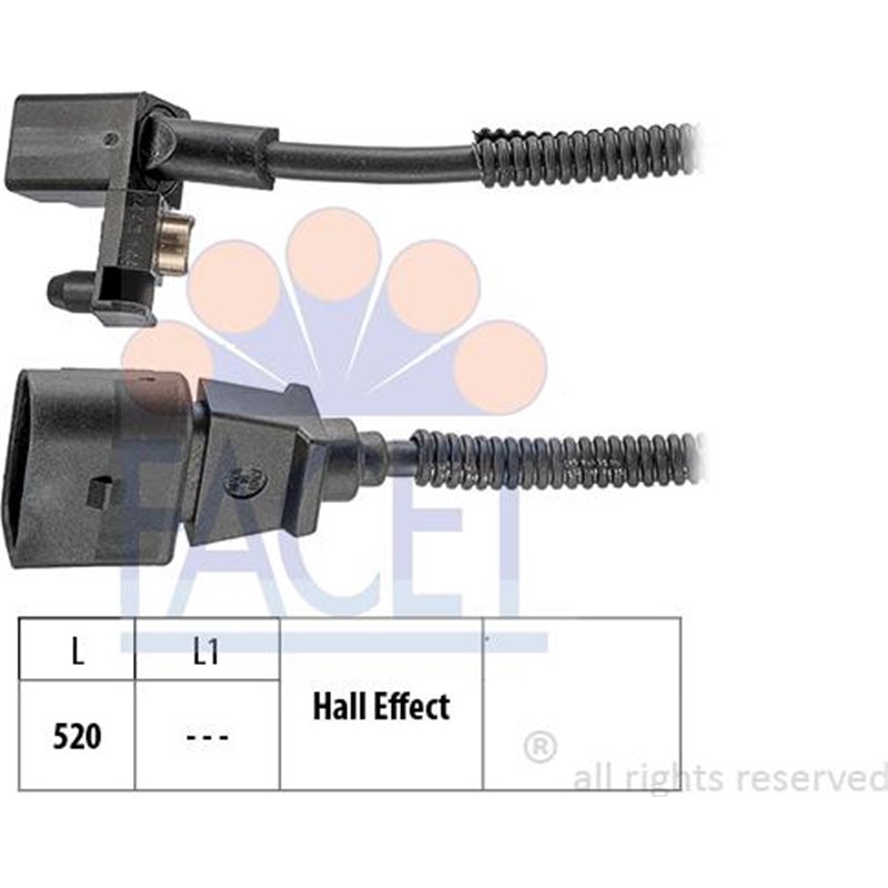 Senzor impulsuri, arbore cotit - FACET-9.0443