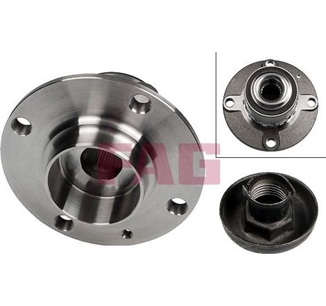 Set de rulmenti cu butuc Fata DR-ST cu mufa 14x118x80 AUDI A2. VW LUPO I 1.2D 07.99-08.05 - FAG-713610530