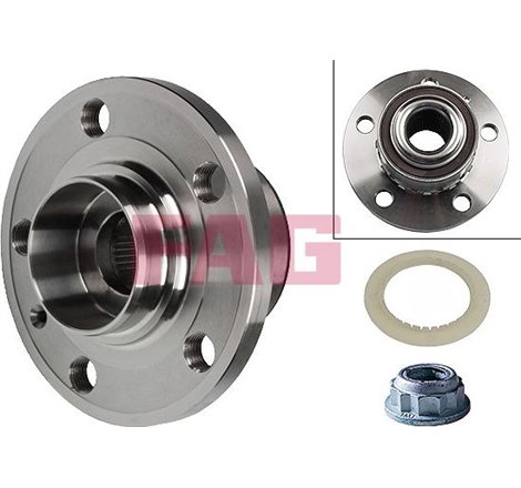 Wheel bearing set with hub fata ST-R with hub 30x126.8x74.5 VW FOX. POLO. POLO IV. POLO V. POLO VI 1.0-2.0 10.01- - FAG-71361111