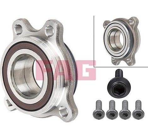 Wheel bearing kit spate ST-DR with hub 43x85x37 AUDI A4 ALLROAD B9. A4 B9. A5 2.0-3.0DH 05.15- - FAG-713611140