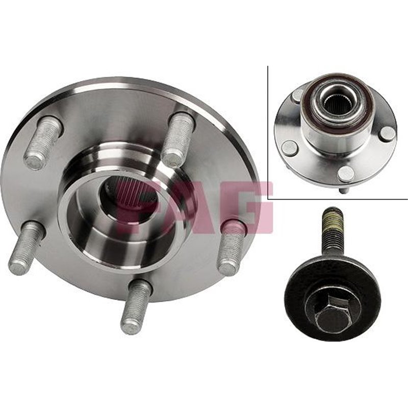 Set de rulmenti cu butuc Fata DR-ST cu mufa 28x138x87 MAZDA 3. 5 1.3-2.3 10.03-09.14 - FAG-713615760