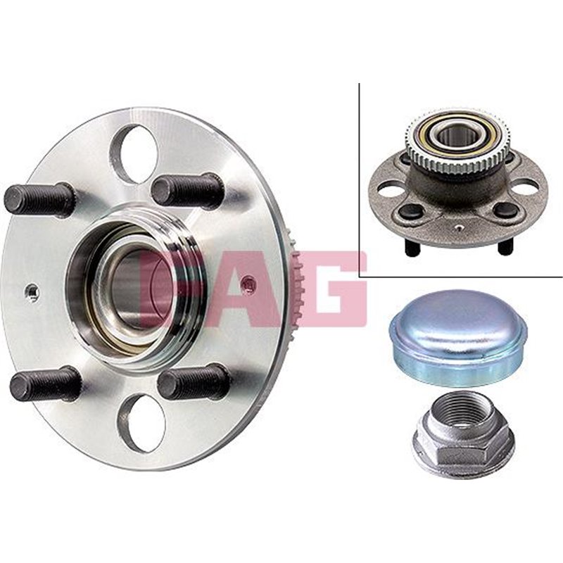 Set de rulmenti cu butuc Spate DR-ST cu mufa 30x138.7x67.3 HONDA CIVIC VII 1.3H-1.7D 11.00-12.05 - FAG-713617810