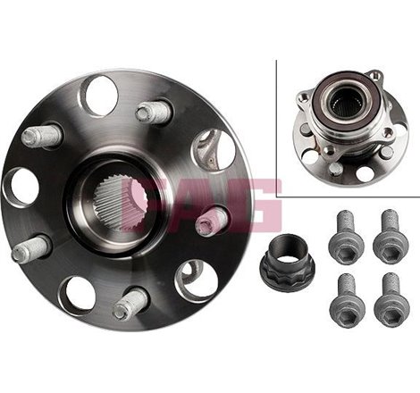 Set de rulmenti cu butuc Spate DR-ST cu mufa 33x154.2x102 LEXUS IS C. IS II 2.2D-5.0 08.05-06.15 - FAG-713621190