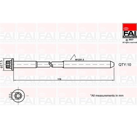 Set surub, chiulasa - FAI AutoParts-B1401