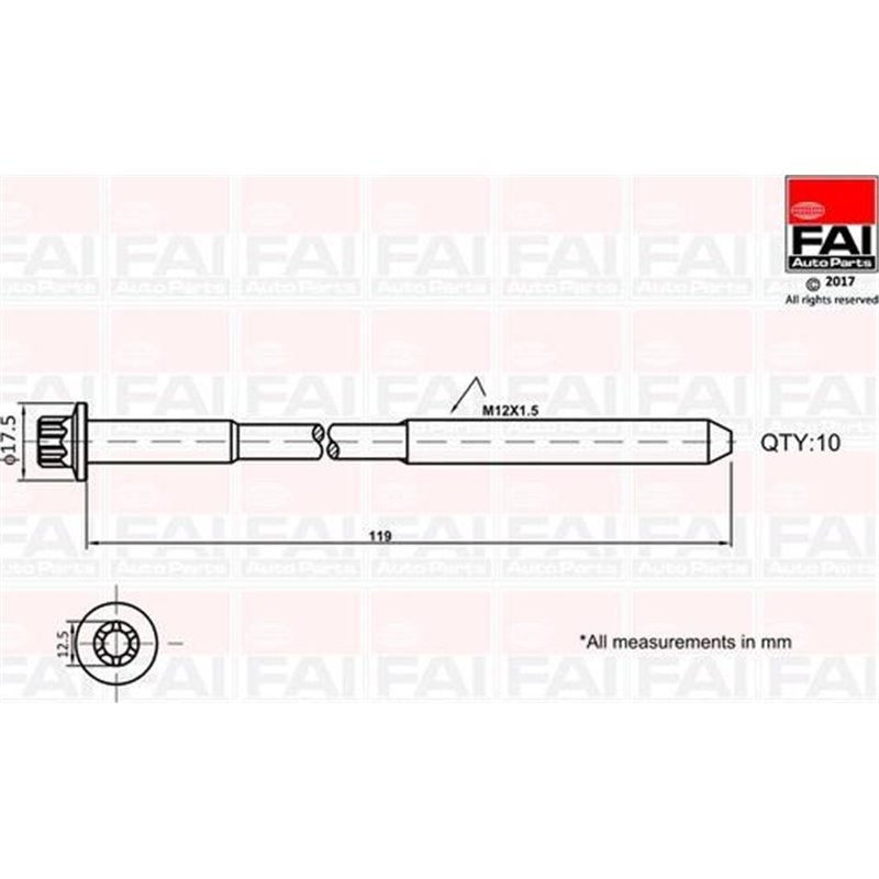 Set surub, chiulasa - FAI AutoParts-B1401