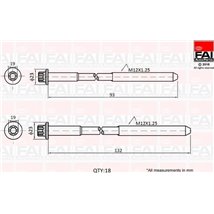 Set surub, chiulasa - FAI AutoParts-B2201