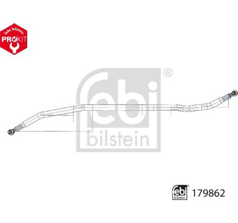 Longitudinal steering rod L-2111mm VOLVO FH16. FM10. FM12. FM7 08.93- - Febi Bilstein-179862