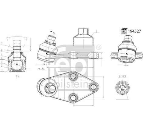 Axle ball joint L front cone diametru 18mm MG MG ZS 1.0-1.5-Electric 10.17- - Febi Bilstein-194327