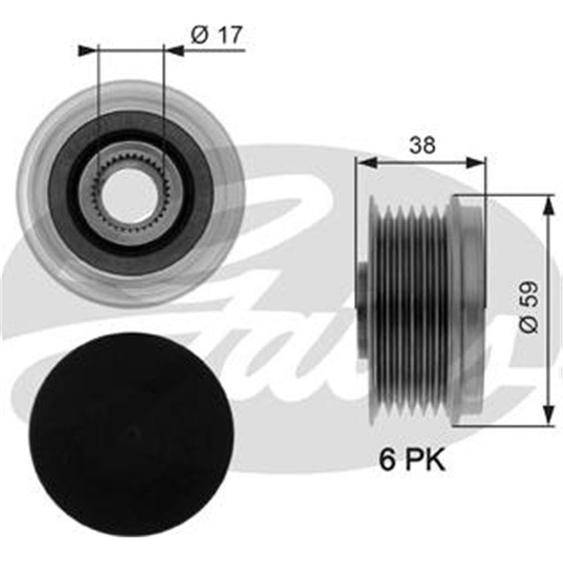 Fulie. alternator - Gates-OAP7039 - GATES-OAP7039