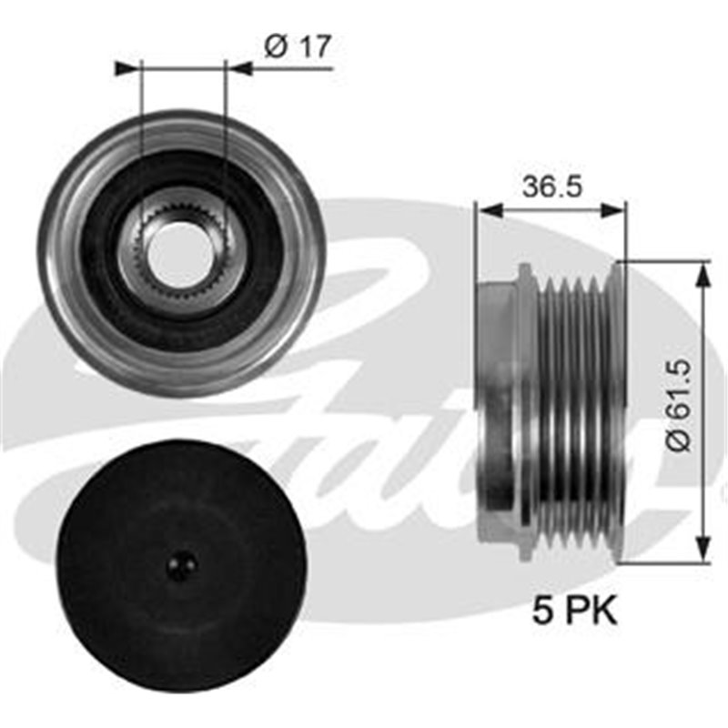 Fulie. alternator - Gates-OAP7041 - GATES-OAP7041