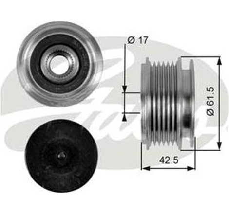 Fulie. alternator - Gates-OAP7047 - GATES-OAP7047